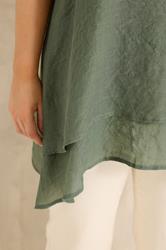 EVANS Plus Size Khaki Green Double Layer Top | Evans 6