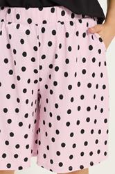 YOURS Plus Size Pink Polka Dot Shorts | Yours Clothing 4
