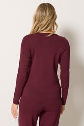 LTS Tall Women's Burgundy Red Button Cardigan | Long Tall Sally 2