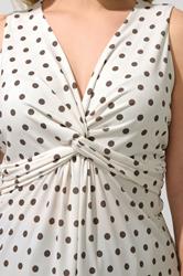 YOURS LONDON Plus Size Ivory White Polka Dot Knot Front Top | Yours Clothing 4