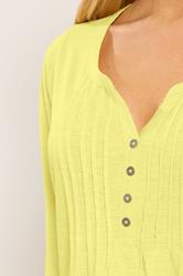 M&Co Yellow Cotton Henley Top | M&Co 4