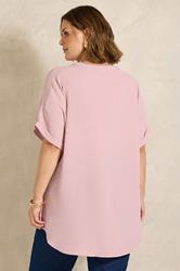 EVANS Plus Size Rose Pink Overhead Utility Shirt | Evans 2