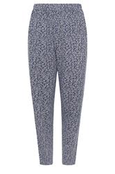 M&Co Navy Blue Ditsy Floral Cropped Hareem Trousers