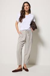 M&Co Natural Brown Linen Cropped Trousers | M&Co 1