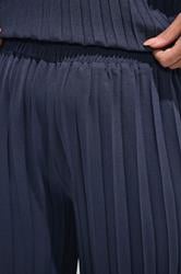 YOURS LONDON Plus Size Navy Blue Pleated Set | Yours Clothing 7