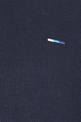 BadRhino Big & Tall Navy Blue Two Tone Waffle Polo Shirt | BadRhino 7