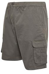 KAM Big & Tall Slate Grey Elastic Waist Cargo Shorts | BadRhino 5