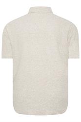 BadRhino Big & Tall Natural Brown Short Sleeve Textured Jersey Shirt | BadRhino 7