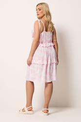 YOURS Plus Size Pink Ruffle Mini Dress | Yours Clothing 2