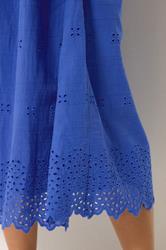 M&Co Petite Blue Broderie Cotton Midi Dress | M&Co 4