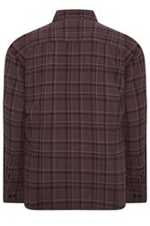 BadRhino Big & Tall Burgundy Red Check Long Sleeve Shirt | BadRhino 2