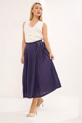 STAR Purple Pleated Belt Buckle Maxi Skirt | StarByJM 3
