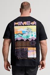 JACK & JONES Big & Tall Black Japanese Graphic T-Shirt | BadRhino 2