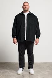 BadRhino Big & Tall Black Corduroy Overshirt | BadRhino 2