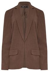 LTS Tall Chocolate Brown Linen Blazer