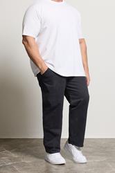 JACK & JONES Big & Tall Black Worker Trousers | BadRhino 3