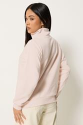 M&Co Petite Pink Quarter Zip Sweatshirt | M&Co 2