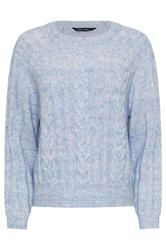 M&Co Petite Blue Cable Knitted Jumper | M&Co 5