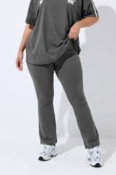 YOURS ACTIVE Plus Size Grey Flared Leggings | Yours Clothing 3
