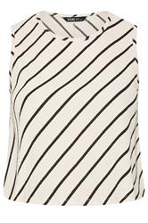 YOURS Plus Size Cream Stripe Vest Top | Yours Clothing 1