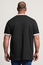 BadRhino Big & Tall Black Extra Long Ringer T-Shirt | BadRhino 2