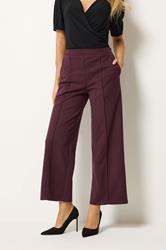 M&Co Berry Purple Pintuck Trousers | M&Co 1