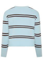 LIMITED COLLECTION Plus Size Blue & Brown Stripe Cardigan | Yours Clothing 7