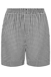 YOURS Plus Size Black Gingham Shorts | Yours Clothing 1