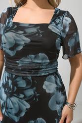 YOURS LONDON Plus Size Black Floral Square Neck Maxi Dress | Yours Clothing 4
