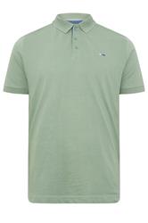 BadRhino Big & Tall Light Green Contrast Short Sleeve Polo Shirt
