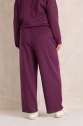 EVANS Plus Size Set Berry Red Luxe Sweatshirt & Joggers | Evans 4