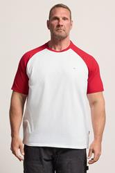 BadRhino Big & Tall Red & White Raglan T-Shirt | BadRhino 3