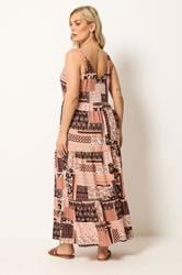 YOURS Plus Size Orange Terracotta Tiered Maxi Dress | Yours Clothing 2