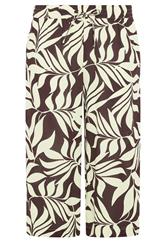 M&Co Petite Purple Leaf Print Cropped Trousers 5