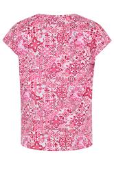 YOURS Plus Size Pink Tile Print Grown On Sleeve T-Shirt | Yours Clothing 6
