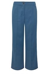 PixieGirl Petite Women's Dark Blue Side Stripe Wide Leg Trousers | PixieGirl 6