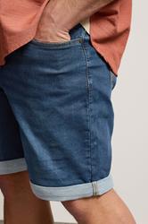 BadRhino Big & Tall Mid Blue Ultra Stretch Denim Short | BadRhino 4