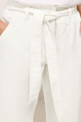 PixieGirl Petite Women's White Belted Barrel Jeans | PixieGirl 4