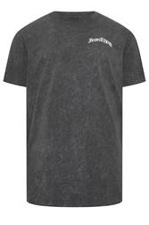 IronRhino Big & Tall Grey Acid Wash Old English T-Shirt