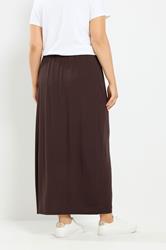 YOURS Plus Size Chocolate Brown Maxi Tube Skirt | Yours Clothing 2