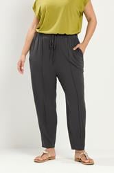 YOURS Plus Size Grey Wide Leg Seam Joggers | Yours Clothing 3