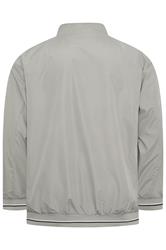 KAM Big & Tall Silver Grey Lightweight Harrington Jacket | BadRhino 4
