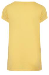 T-SHIRT PLUS SIZE BETTER VERSION OF MY SELF STRAS - AMARELO BEBE