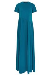 LTS Tall Teal Blue Asymmetric Cotton Maxi Dress