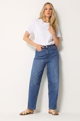 LTS Tall Women's Blue Barrel Leg Jeans | Long Tall Sally 3