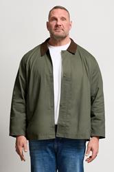 JACK & JONES Big & Tall Olive Green Worker Jacket | BadRhino 3