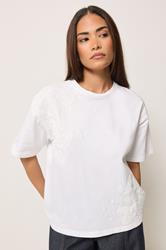 PixieGirl Petite Women's White Paisley Cotton T-Shirt | PixieGirl 1