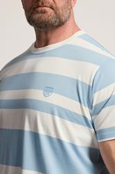 BadRhino Big & Tall Baby Blue Extra Long Stripe T-Shirt | BadRhino 4