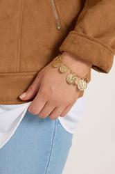 Gold Chain Charm Bracelet | Yours clothing  1