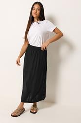 M&Co Petite Black Linen Maxi Skirt | M&Co 1